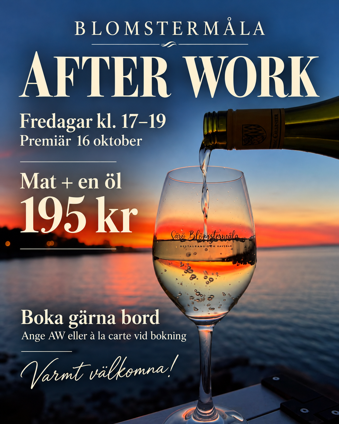 AfterWork fredagar 17:00 – 19.00